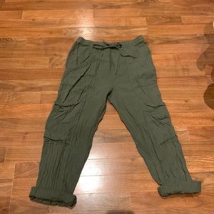 Free people, linen jogger, size small, cargo pant